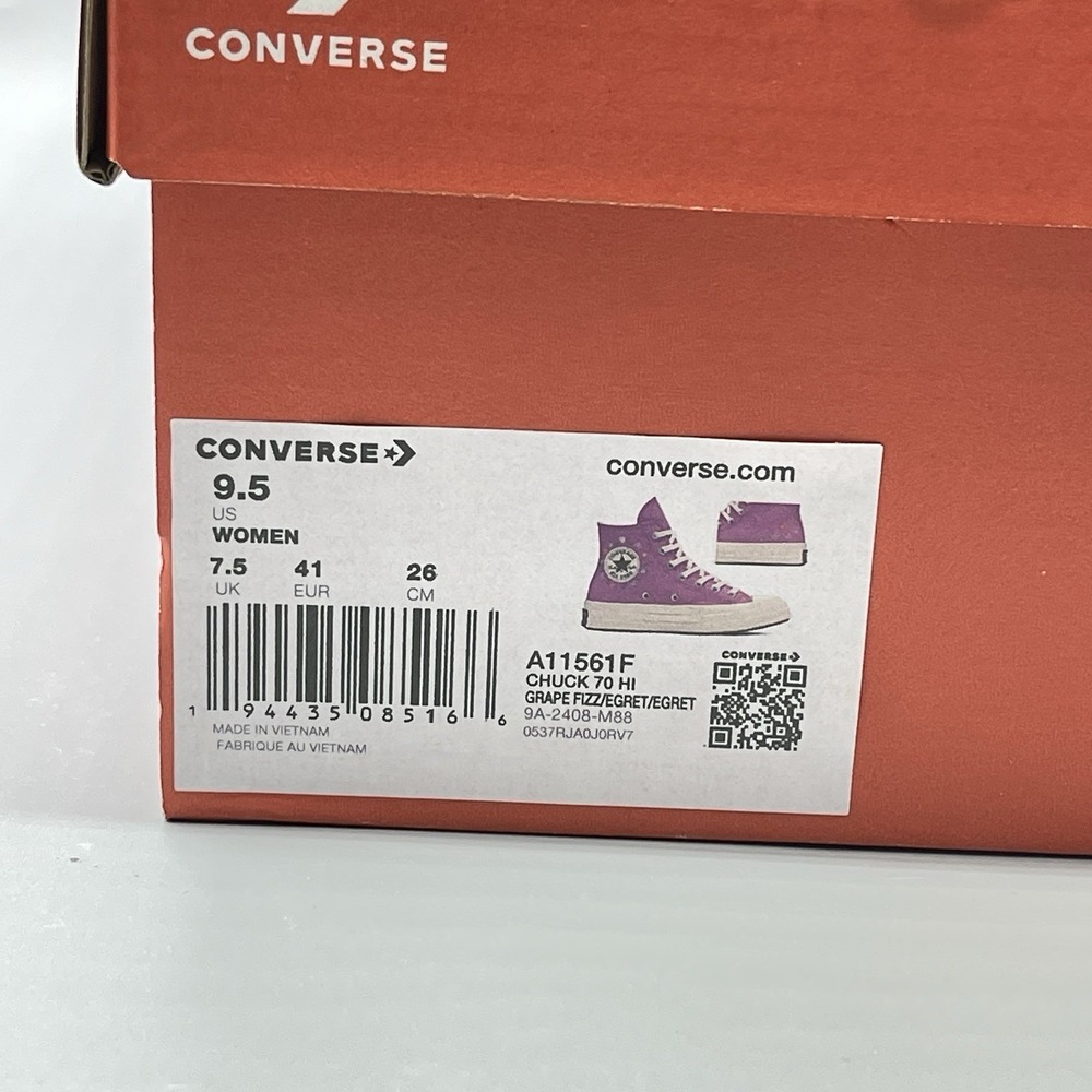 Converse Chuck 70 Women's 9.5 Hi Top Sneakers Pink Little Flowers A11561F - Picture 9 of 14